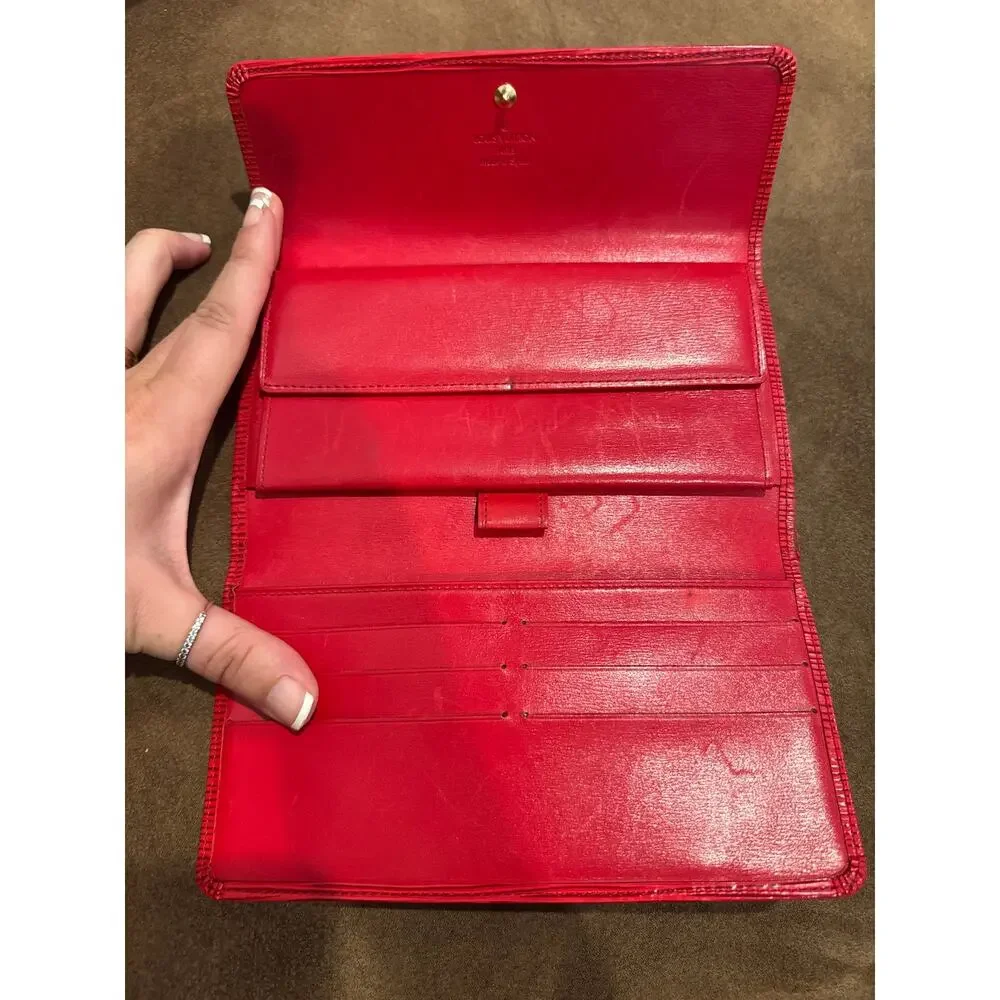 Louis Vuitton Epi International Wallet in Castilian Red